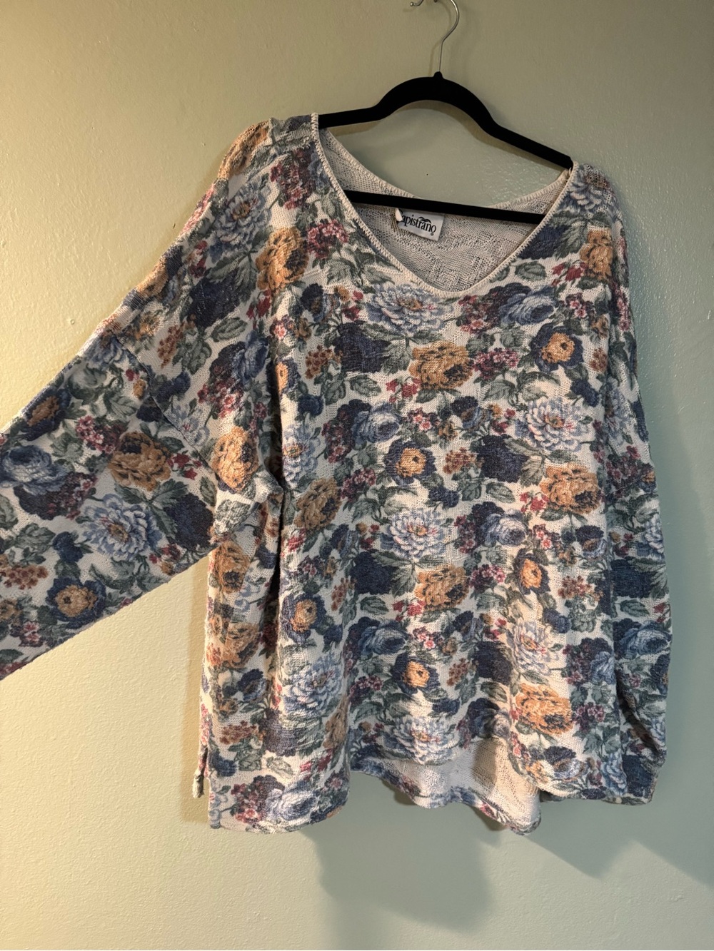 Vintage 90s oversized floral print top